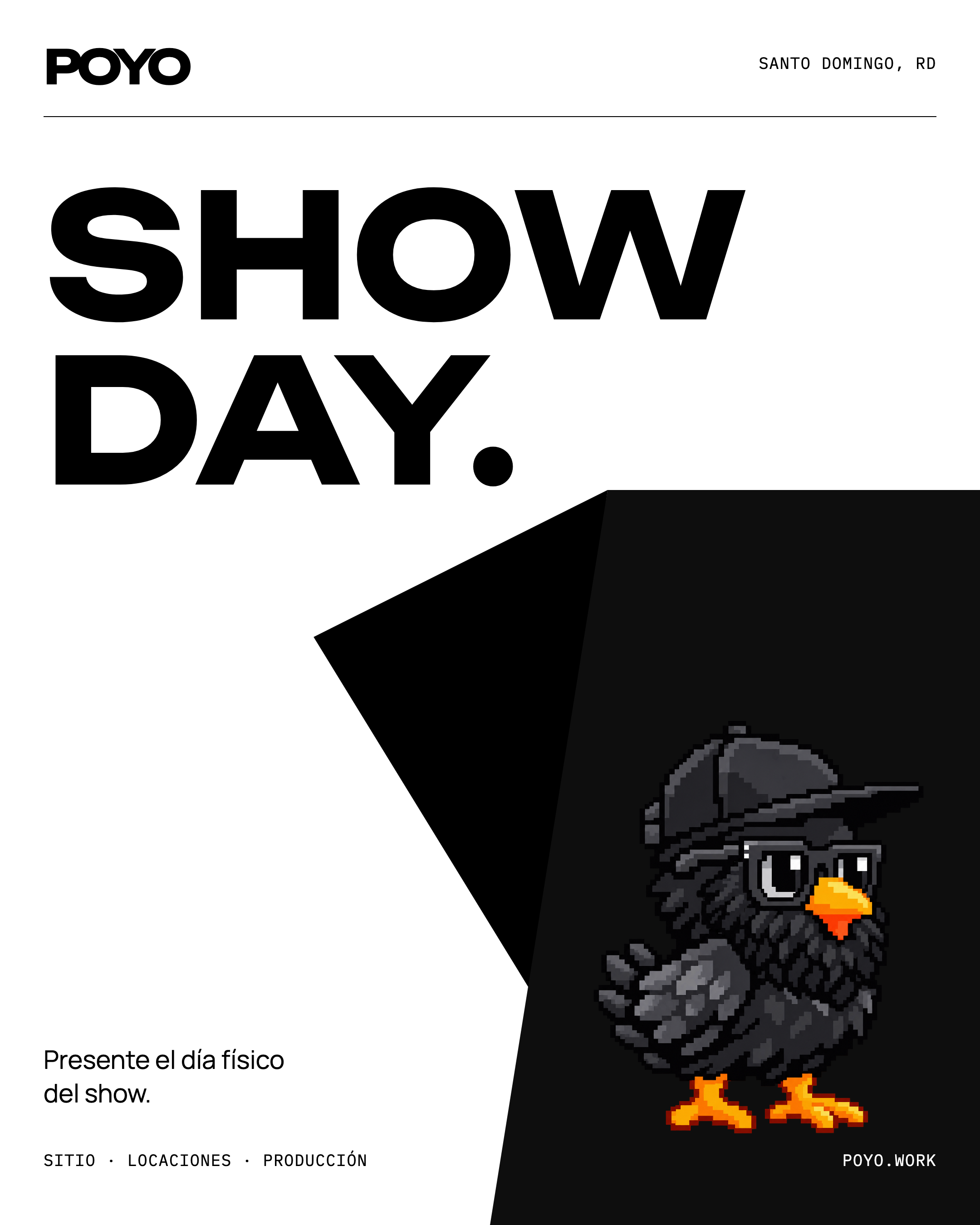 Poster show day, modo claro